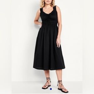 Old Navy Waist-Defined Ruffle Midi Dress